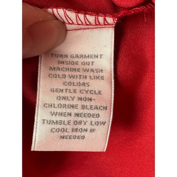 Cabernet By Sleep Sense Red Pajama Long Sleeve Top Shirt Women's Size L NWT - Picture 5 of 5